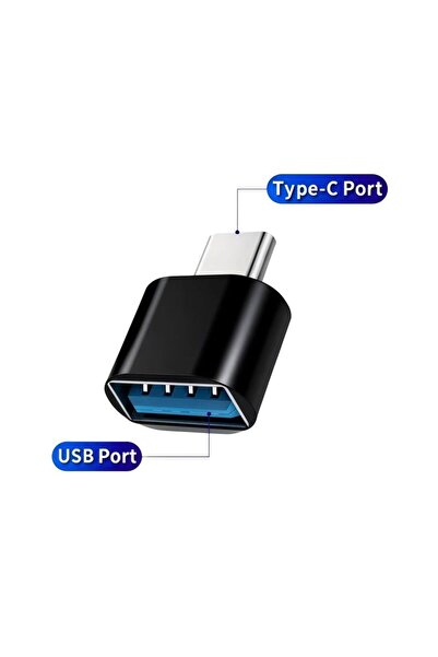 choice2 black USB OTG Data Transfer Adapter Type C Female to USB Male Convert...