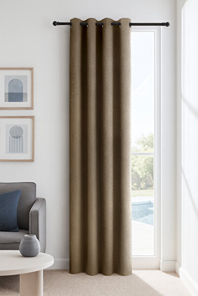 Premier Home Glamor Blackout Χάλκινη Κουρτίνα Φόντου 100X260 Χωρίς Πιέτες