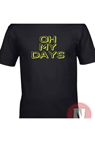 STITCHLY تي شيرت Oh My Days للشباب، تي شيرت مطبوع عليه عبارات الشباب، تي شيرت...