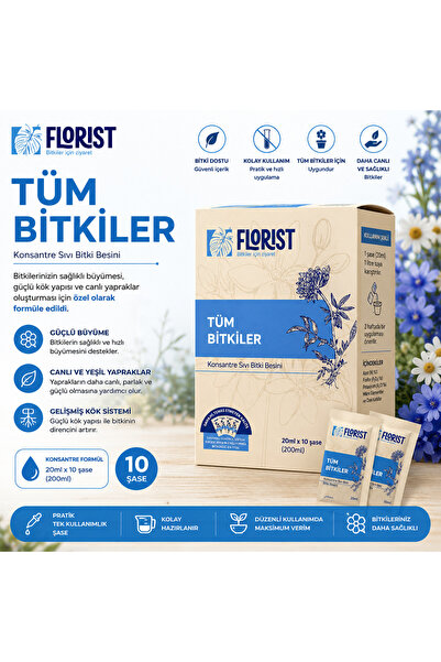 FLORİST Tüm Bitkiler İçin Bitki Besini (200 ml)