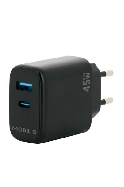 Other Mobilis Φορτιστής Χωρίς Καλώδιο με Θύρα USB-A και Θύρα USB-C 45W Μαύρο