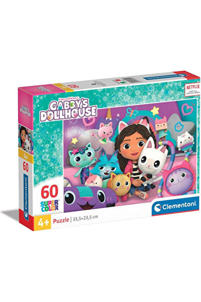 CLEMENTONI Puzzle pentru copii Casa de păpuși a lui Gabby 60 de piese