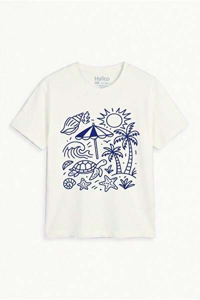 Hafico Boys/Girls Sea-Themed Printed T-Shirt