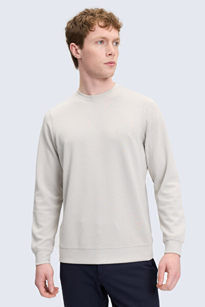Hatemoğlu Gray Regular Fit Crew Neck Sweatshirt