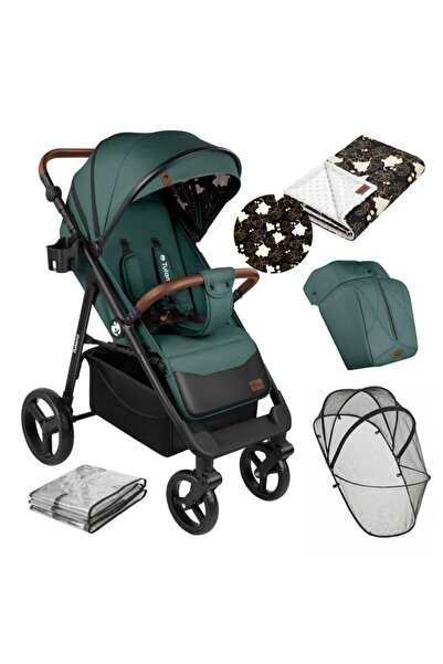 Tulano Carucior pentru copii Avignon Flower Collection 35 Green cu husa picio...