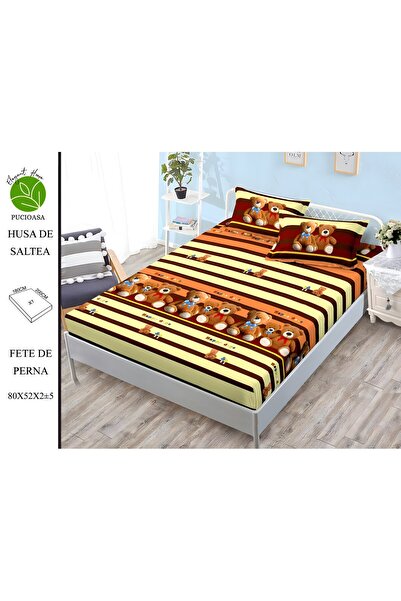 naniland.ro Husă de Pat Finet 2 Persoane 3 Piese cu Elastic 180x200 cm, Model...