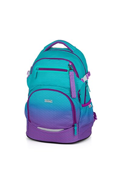 Karton PP Ghiozdan ergonomic și rucsac pentru fete, OXY OMBRE BLUE - PINK