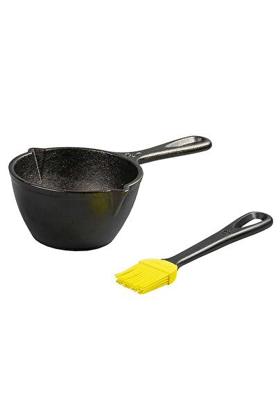 Lodge Tigaie inalta rotunda din fonta pentru sos cu pensula de silicon 7 cm L...