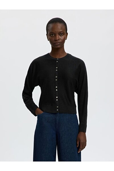 SELECTED Strickjacke 100% Leinen