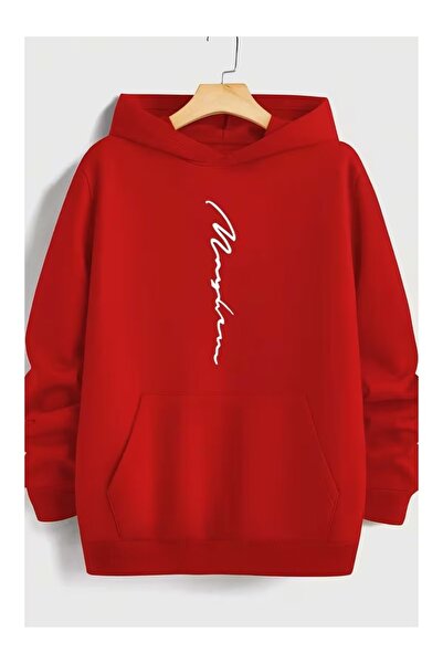 ZİYMO Unisex Hooded Printed Relaxed Fit Sweatshirt