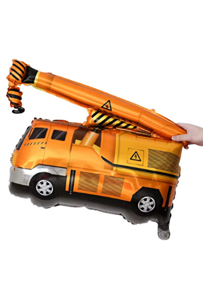 pratikpastacılık Crane Truck Foil Balloon 71 cm Construction Vehicle Themed B...