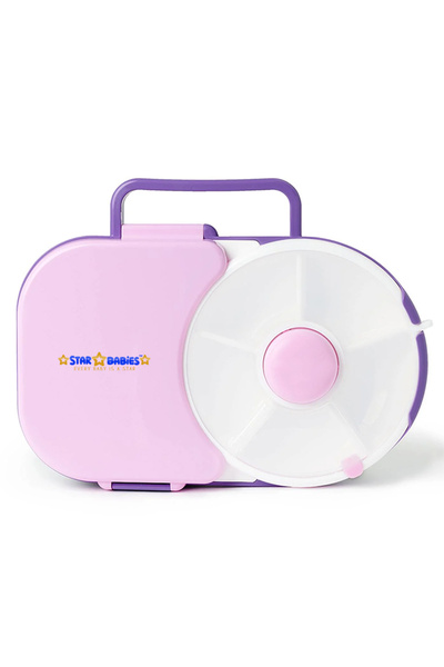 STAR BABiES Compartment Lunch Box With Detachable Spinner Set & Carry Handle ...