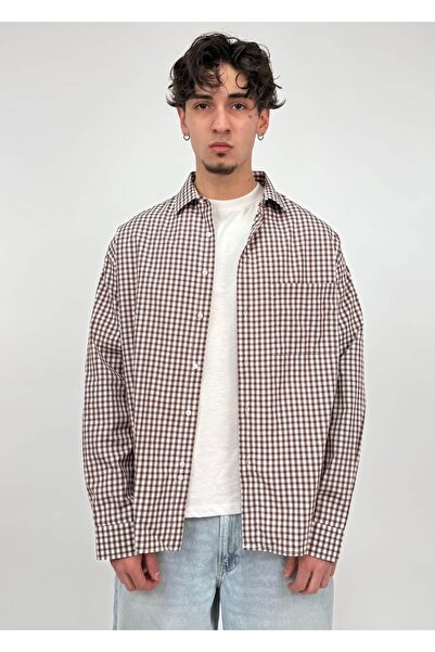 zaee 404 Printed Checkered Oversize Shirt