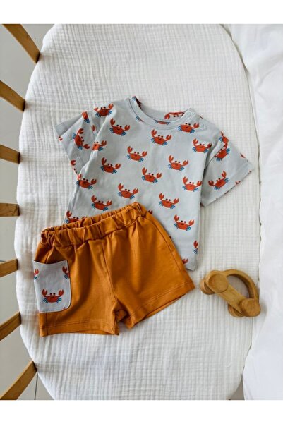 NUNU BABY Crab Şortlu Alt Üst Takım