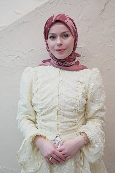 efdal şal eşarp Abstract Floral Pattern Voile Soft Scarf