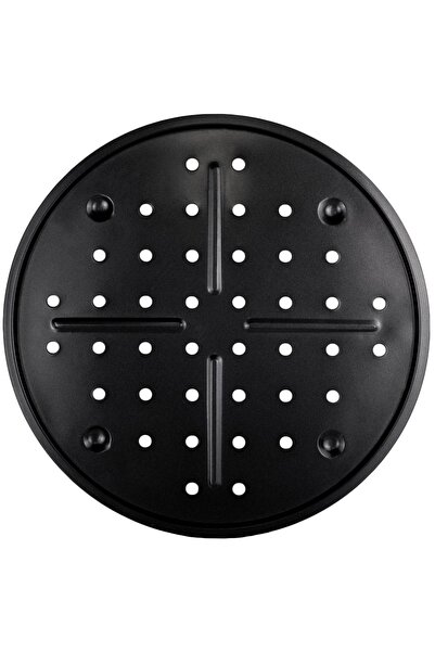 Z Store Tavă de copt pizza antiaderentă cu găuri - Neagră Ø33cm
