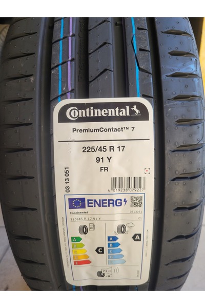 Continental 225/45R17 Premium Contact7 91Y FR Set Olarak (4 Adet ) Yazlık A s...