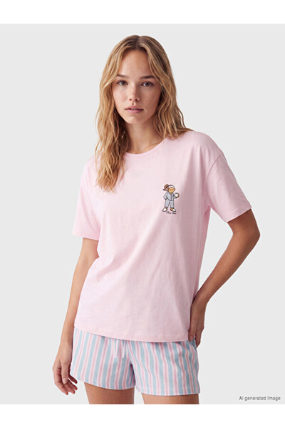 LC Waikiki Esvab • Modern & Distinctive Embroidered 100% Cotton Women's Short...