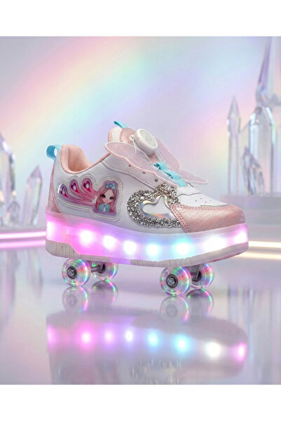 BURUNİ Kız- Erkek Çocuk Patenli Ayakkabı | LED Işıklı Tekerlekli Spor Sneaker