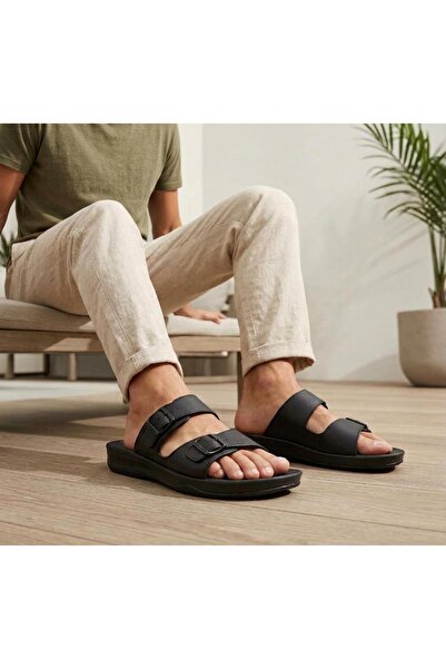 Ceyo 9891-1 Men's Anatomical Hajj and Umrah Slippers