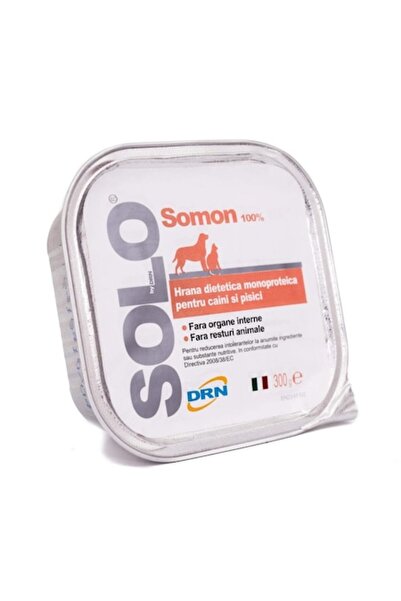 Solo Hrană pentru câini, Solo, conservă monoproteică, carne de somon 300 g