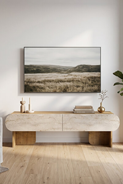 Skandi homeworks Mono 120 cm Minimal TV Ünitesi Kapaklı Konsol TV Sehpası