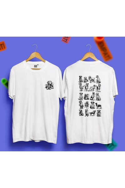 Başka Bir Hayat Diliyorum Siyah-Beyaz Köpekli T-shirt