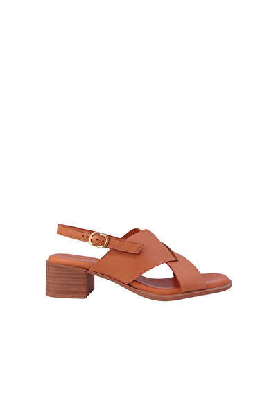 Damlax Women's Heeled Sandals Genuine Leather