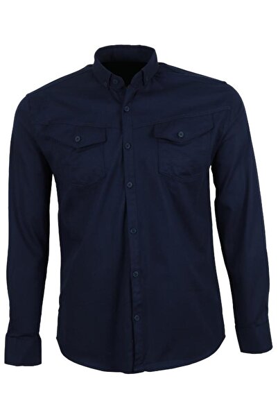 Modarar Men's Shirt Double Pocket Cotton Armor Fabric Rar01431