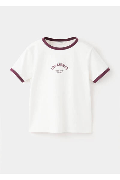 MANGO Kids %100 pamuk crop tişört