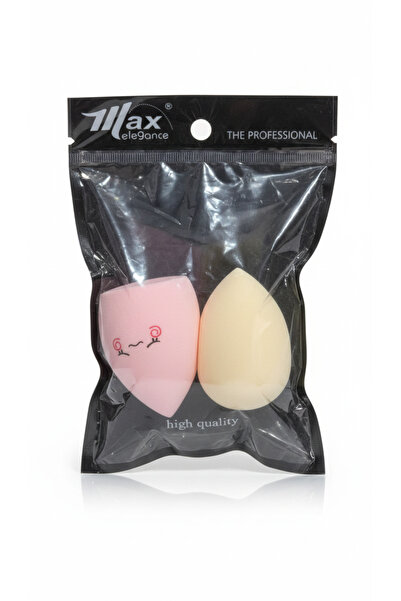 max elegance Makeup Sponges Blender 2 Pieces Multi Color