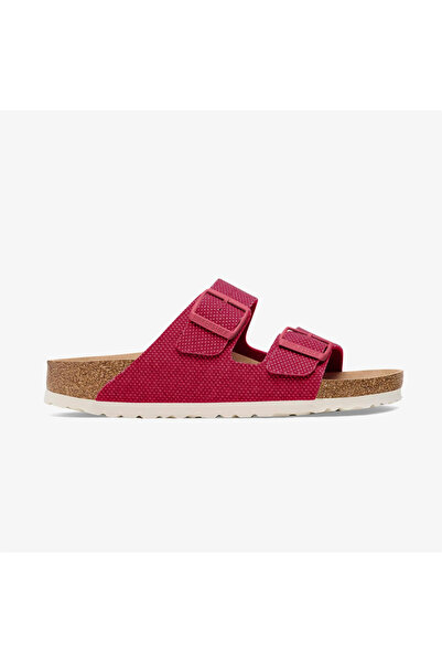Birkenstock Arizona Tex Rough Canvas Vegan Women's Pink Slippers