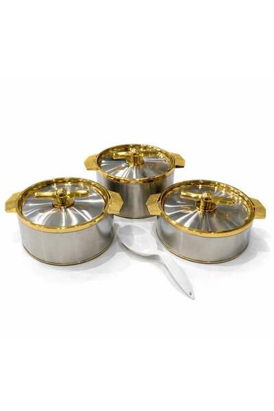 Ginza New and Distinctive Luxurious Food Warmer Set – 3 Pieces