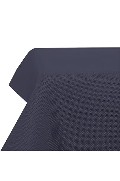 Tablecloth 150 x 300 cm, waterproof, linen look, navy blue