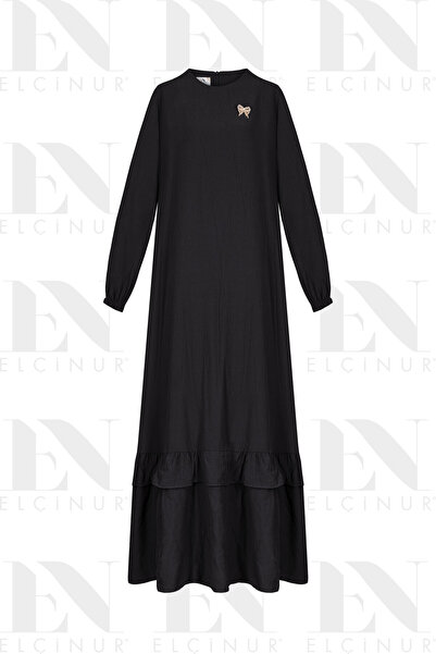 ELÇİNUR 26252 Brooched Pocket Dress