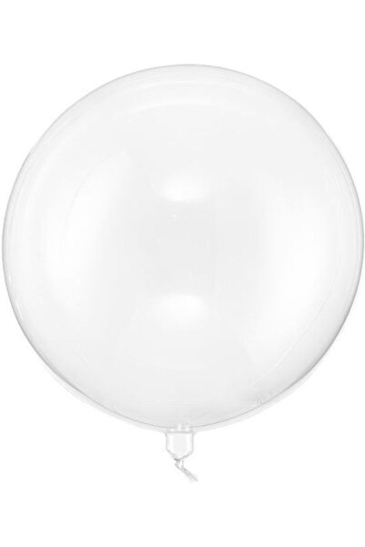 Partydeco Balon din Latex Rotund Transparent 40cm
