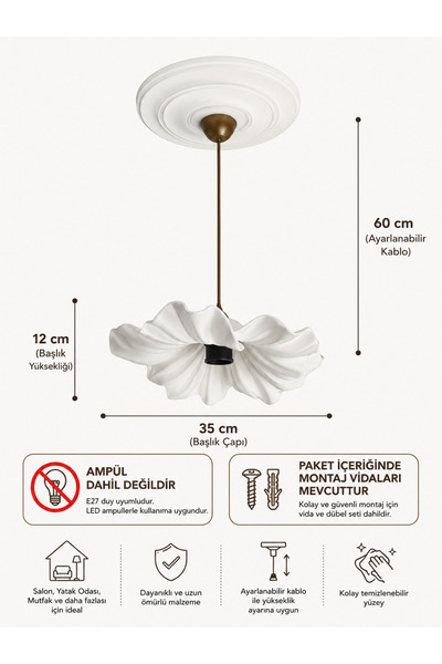 DREAM MODE Nest Tekli Sarkıt Avize Modern Dekoratif E27 Salon Mutfak Yatak Odası Avizesi