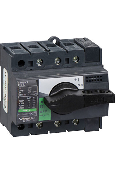 Schneider Electric Panou de comutare cu 3 poli, comutator cu buton, 80A