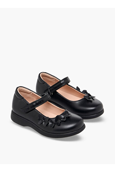 Flora Bella by Shoexpress Girls Butterfly Detail Hook & Loop School Shoes