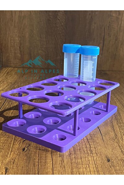 Alp in Alpes 50ml Falkon Santrifüj Minimal Deney Tüpü Standı (5*3) (Tüpler gö...