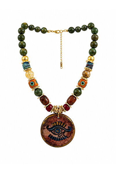 Sense of Atelier Nefra Eye Jasper Eye Pendant |   Natural Stone Eye Pendant