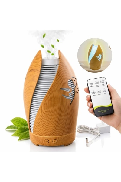 MACVI Difuzor elegant de uleiuri esențiale cu LED în 7 culori — Relaxare inst...