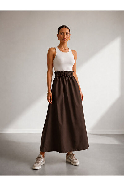 Viva Vogue Relaxed Fit Gabardine Skirt