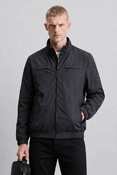 OHM OHEPMODA Waterproof Men's Seasonal Jacket with Collar Detail