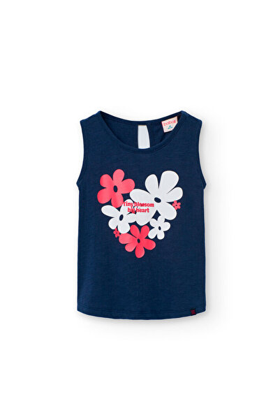Boboli Παιδική Μπλούζα Αμάνικη Μπλε Με Τύπωμα- -