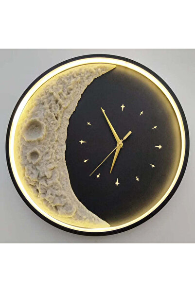 CMHOME Aplica LED Decorativa Luna Diametru 40CM Lumina Rece/Neutra/Calda Black