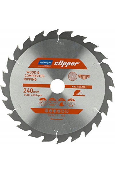 Norton Disc de tăiere pentru lemn, diametru 240mm, cu 24 de dinți, 1 bucată