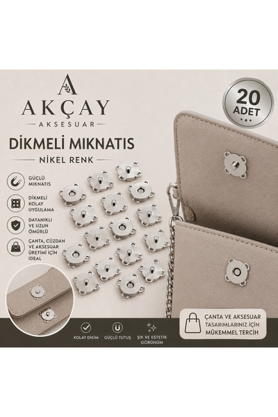 Akçay Aksesuar Magnetic Snap Buttons, Clothing Snap Buttons, Bag Snap Buttons...