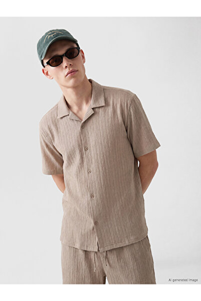 LC Waikiki Nevavm Regular Fit Resort Collar Men's Shirt with Difference