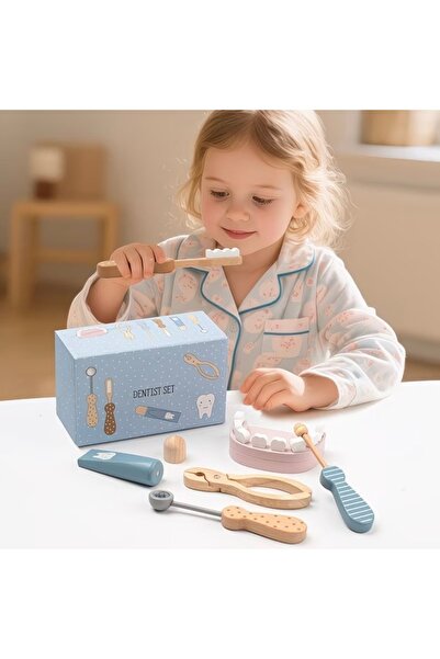 KABI Little Dentist 6 Parça Ahşap Diş Oyun Seti